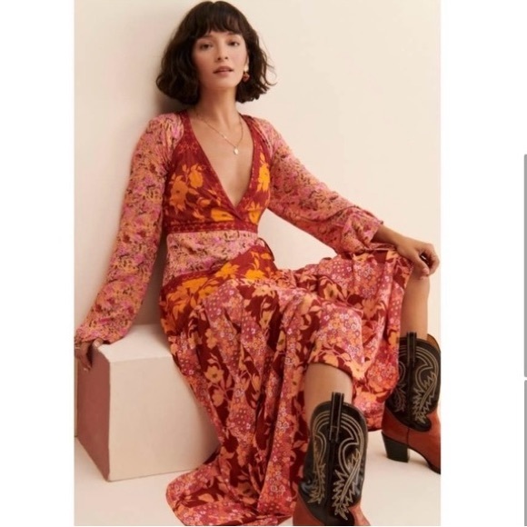 FREE PEOPLE TILDA WRAP DRESS - Picture 1 of 4